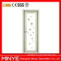 silver color aluminum frame with elegant frosted glass swing casement door
